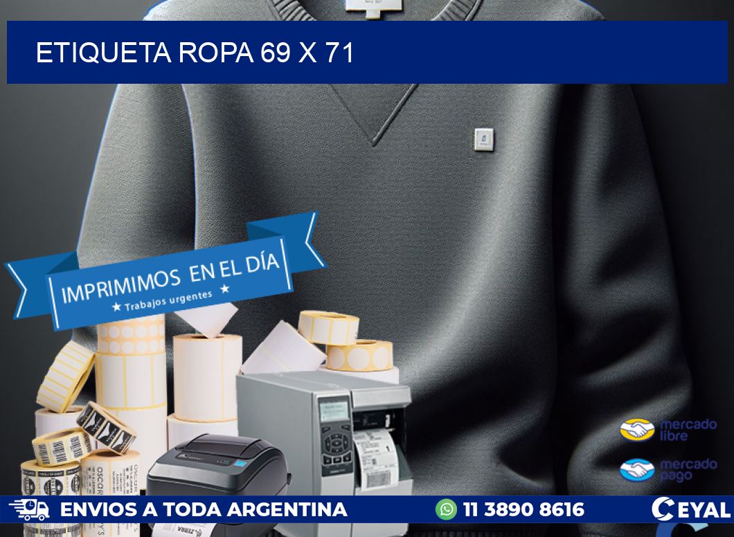 ETIQUETA ROPA 69 x 71