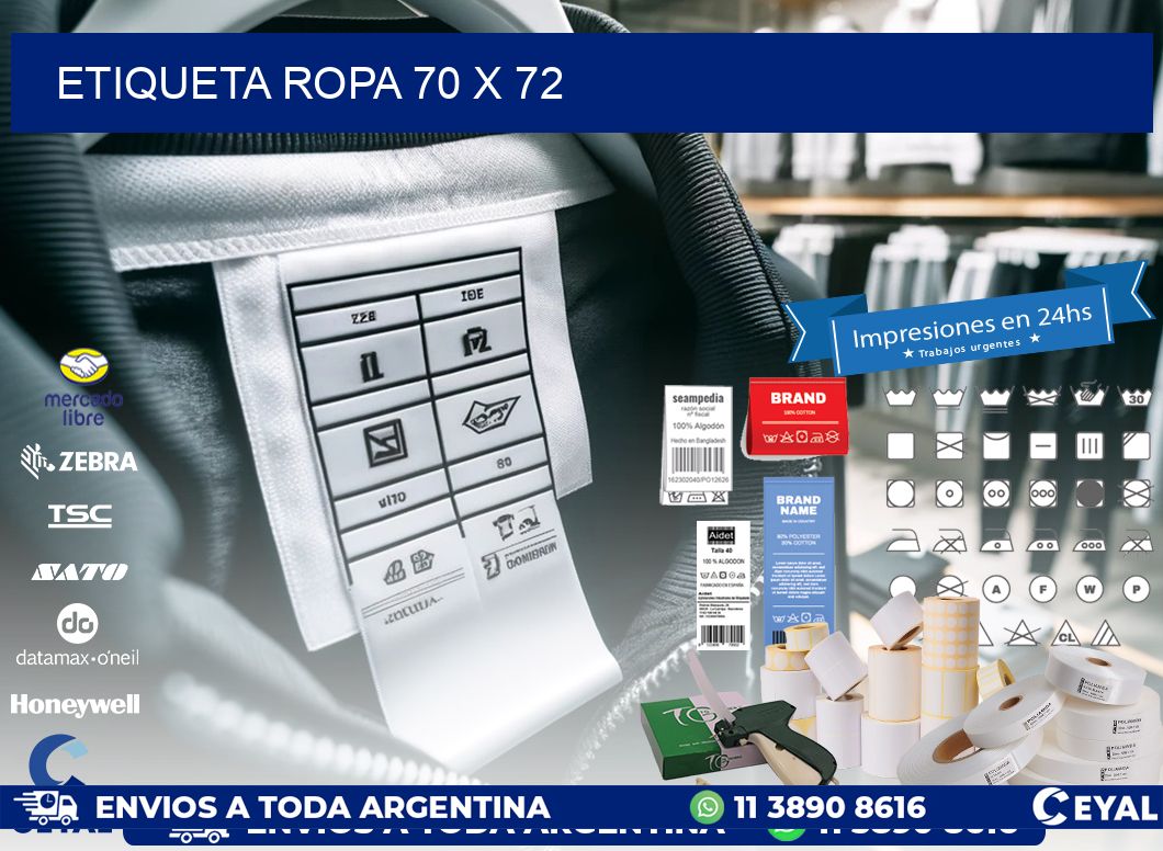 ETIQUETA ROPA 70 x 72
