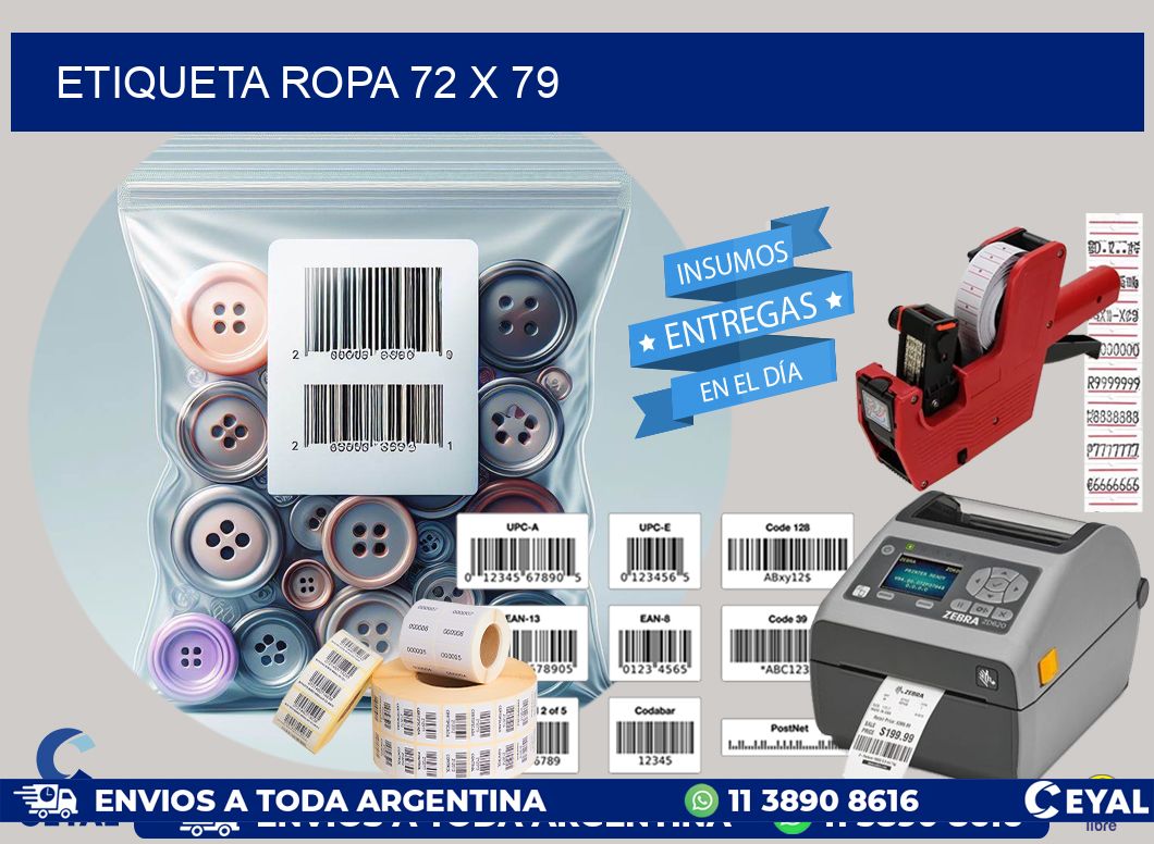 ETIQUETA ROPA 72 x 79