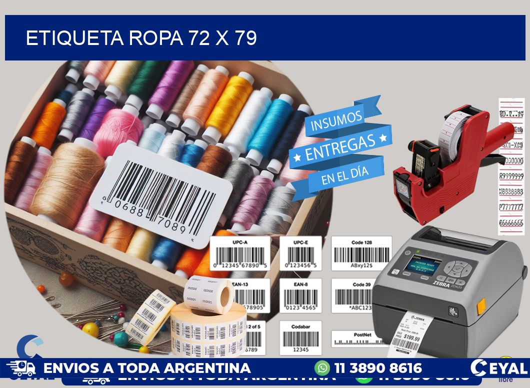 ETIQUETA ROPA 72 x 79