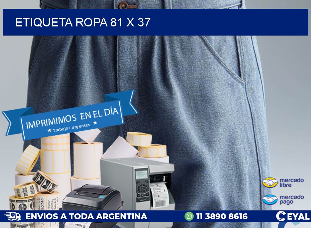 ETIQUETA ROPA 81 x 37
