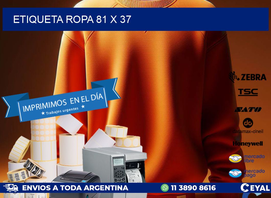 ETIQUETA ROPA 81 x 37