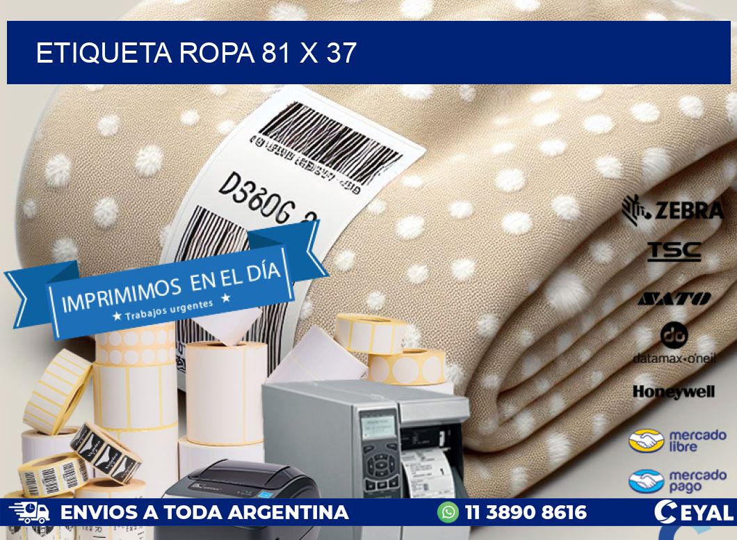 ETIQUETA ROPA 81 x 37