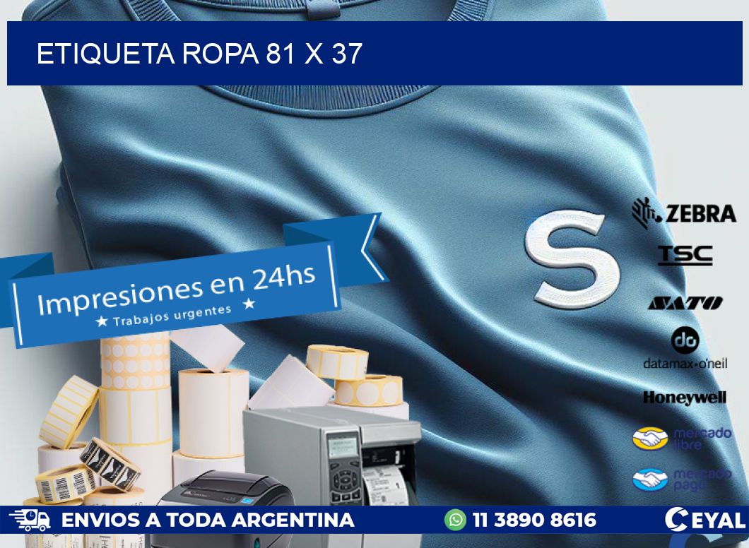 ETIQUETA ROPA 81 x 37