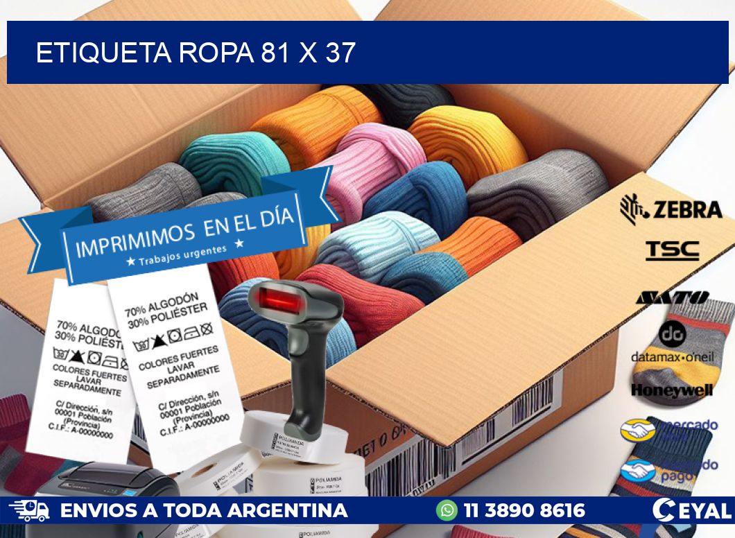 ETIQUETA ROPA 81 x 37