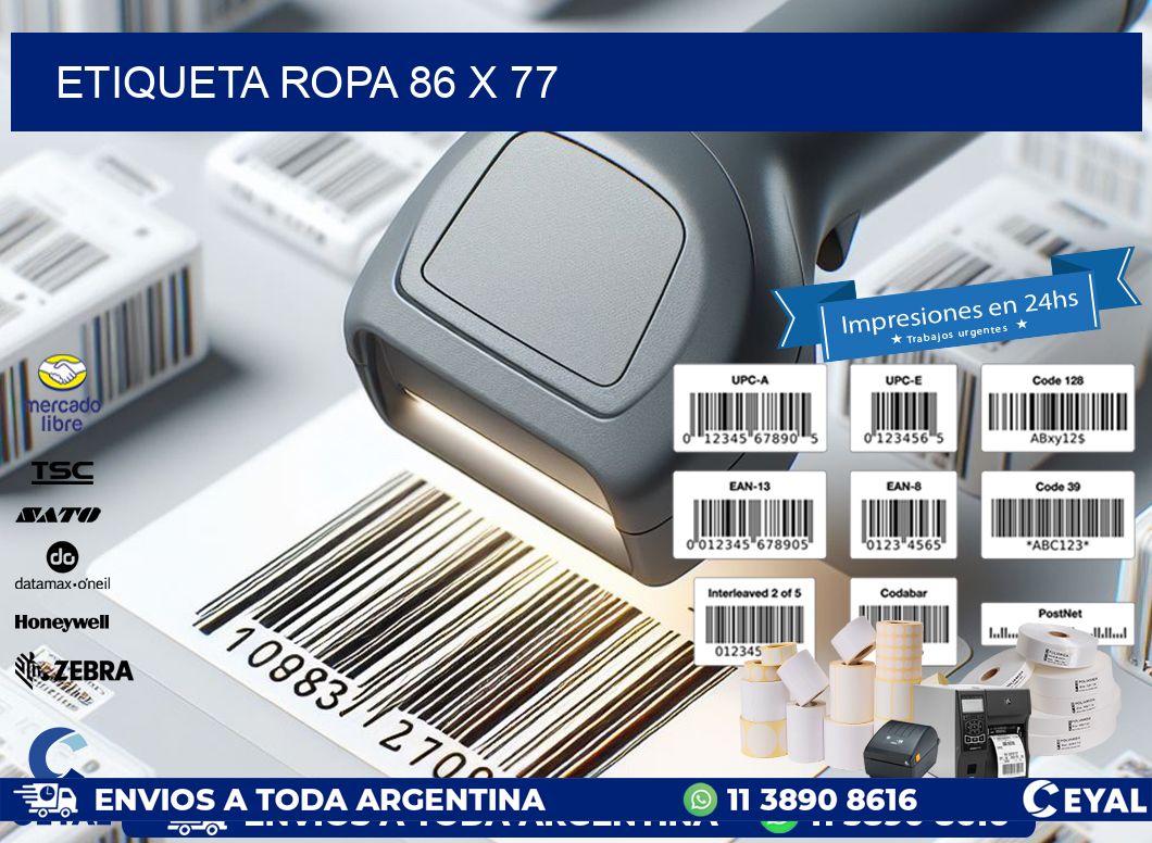 ETIQUETA ROPA 86 x 77