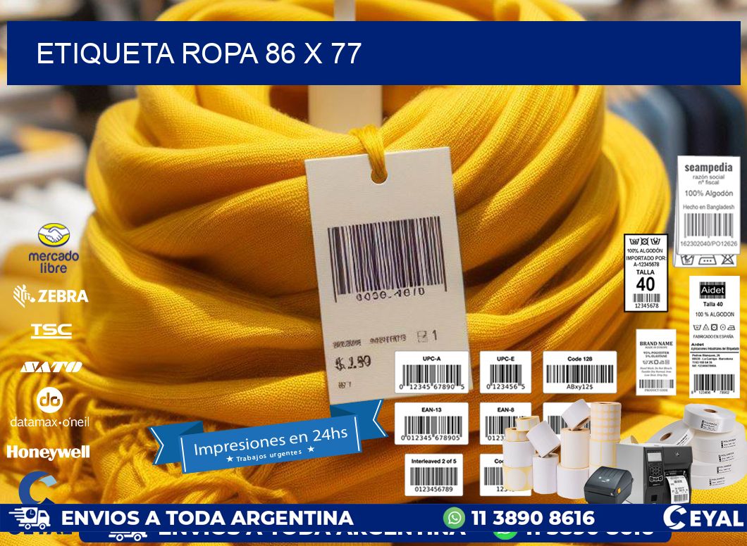 ETIQUETA ROPA 86 x 77