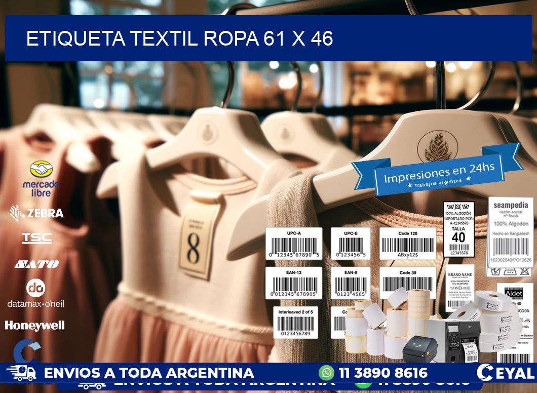 ETIQUETA TEXTIL ROPA 61 x 46