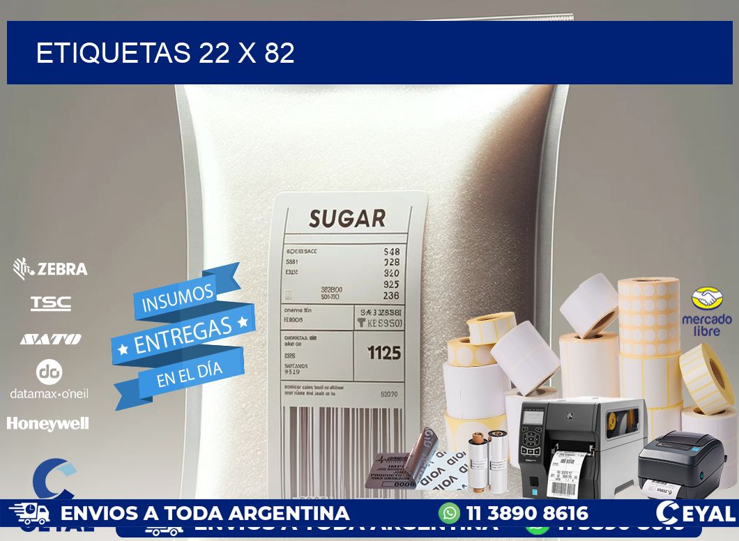 ETIQUETAS 22 x 82