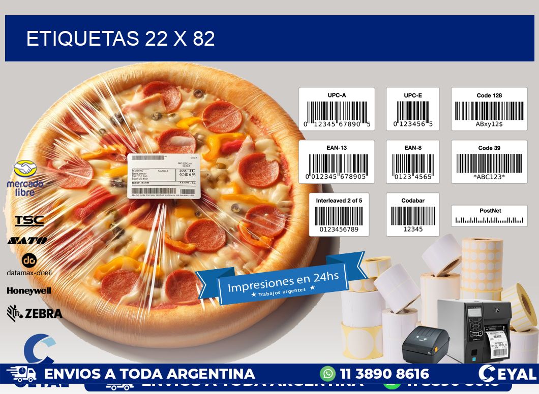 ETIQUETAS 22 x 82