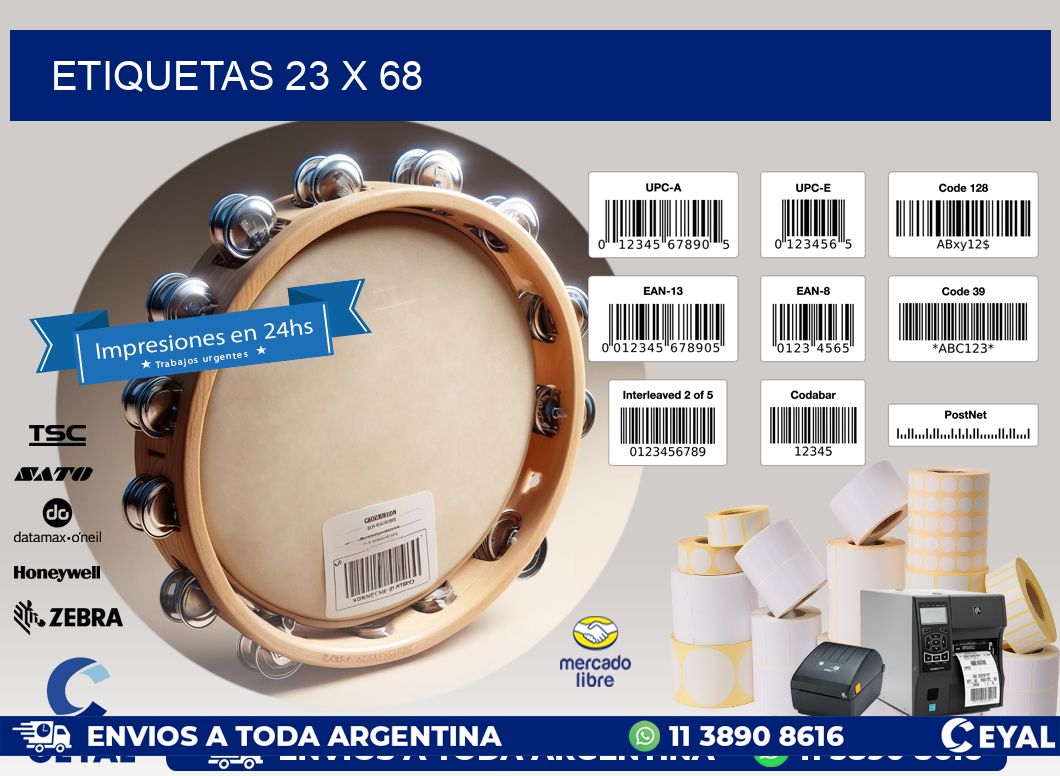 ETIQUETAS 23 x 68