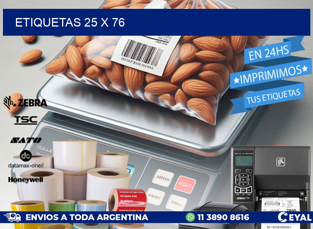 ETIQUETAS 25 x 76