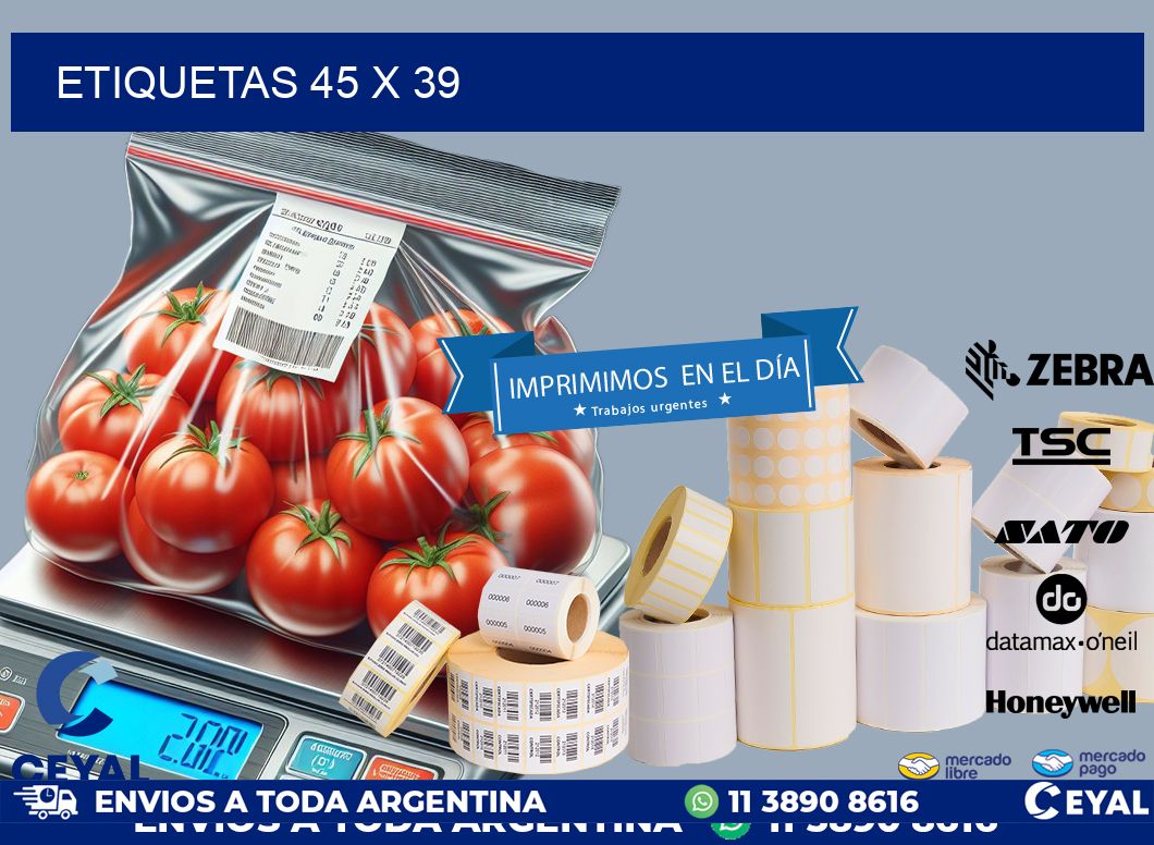 ETIQUETAS 45 x 39