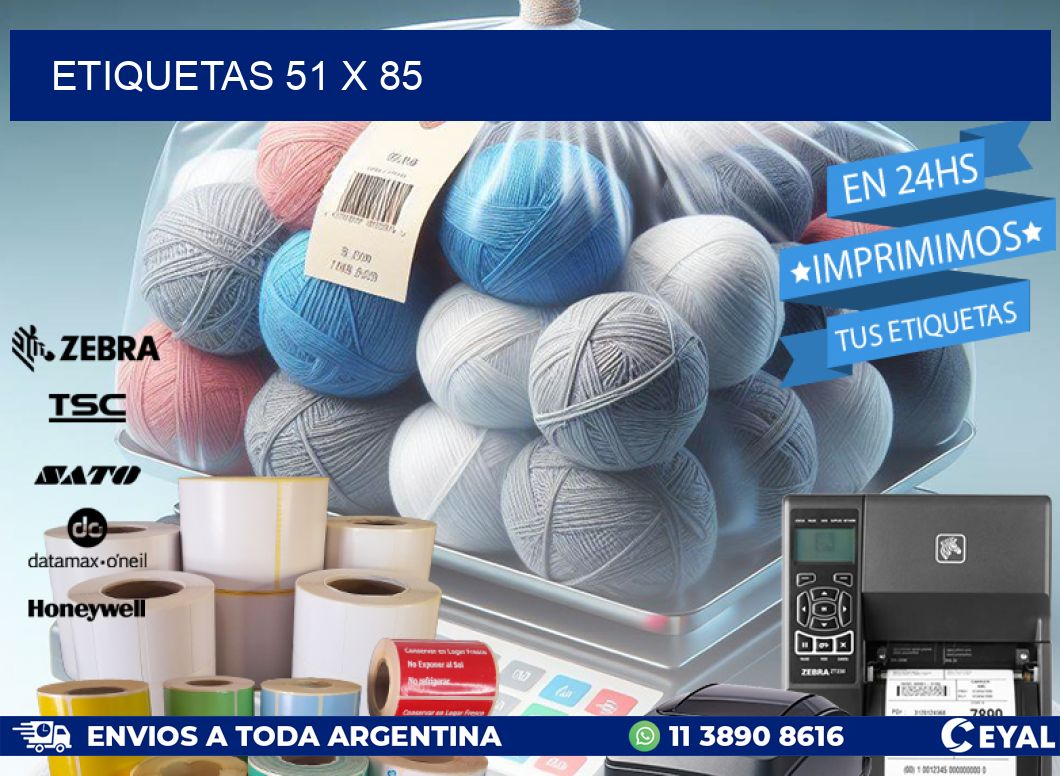 ETIQUETAS 51 x 85