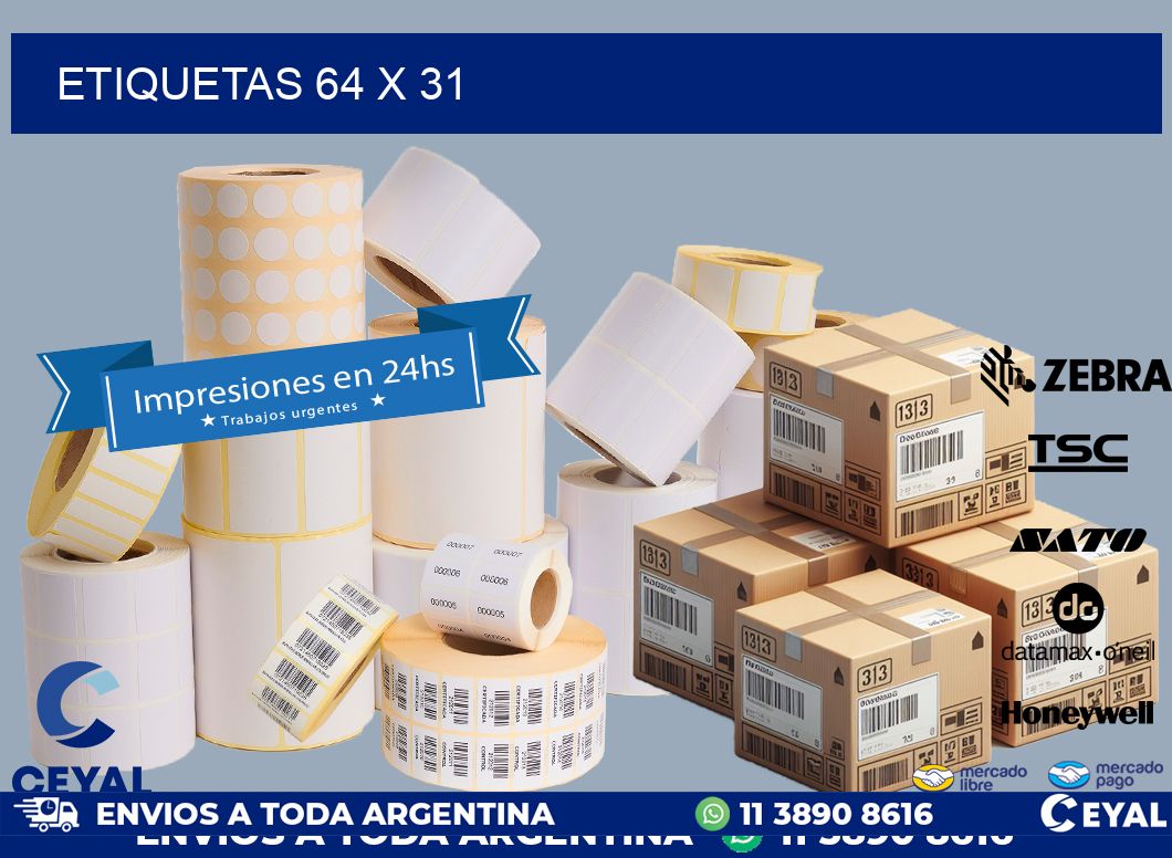 ETIQUETAS 64 x 31
