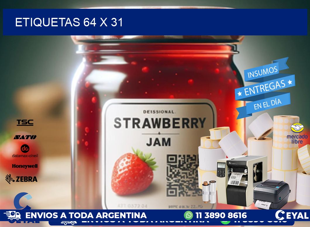 ETIQUETAS 64 x 31