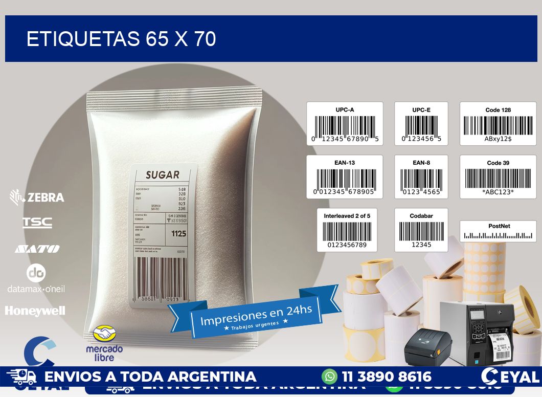 ETIQUETAS 65 x 70