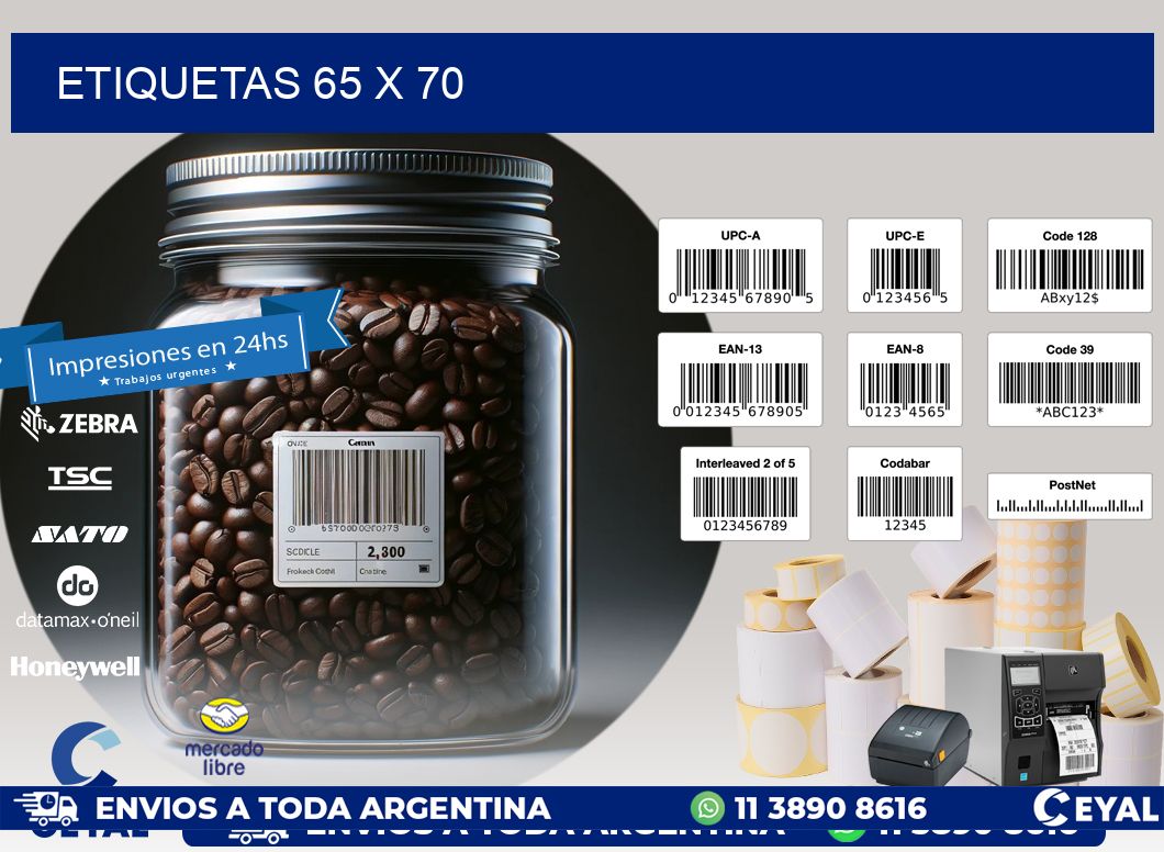 ETIQUETAS 65 x 70