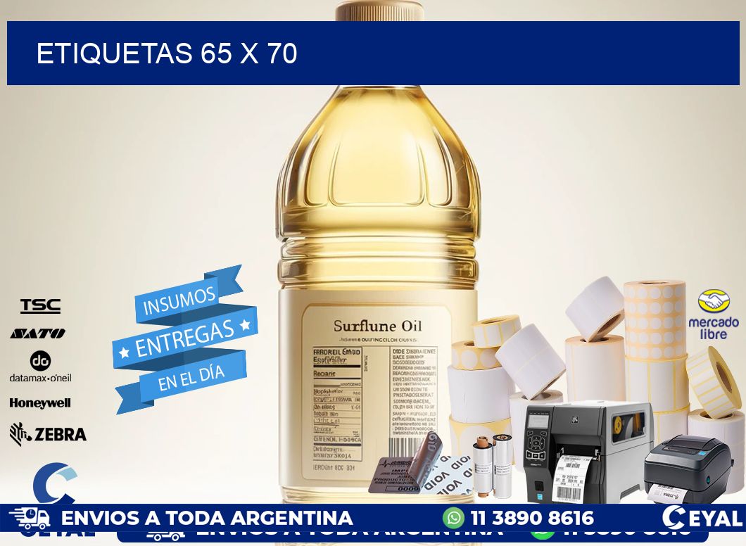 ETIQUETAS 65 x 70