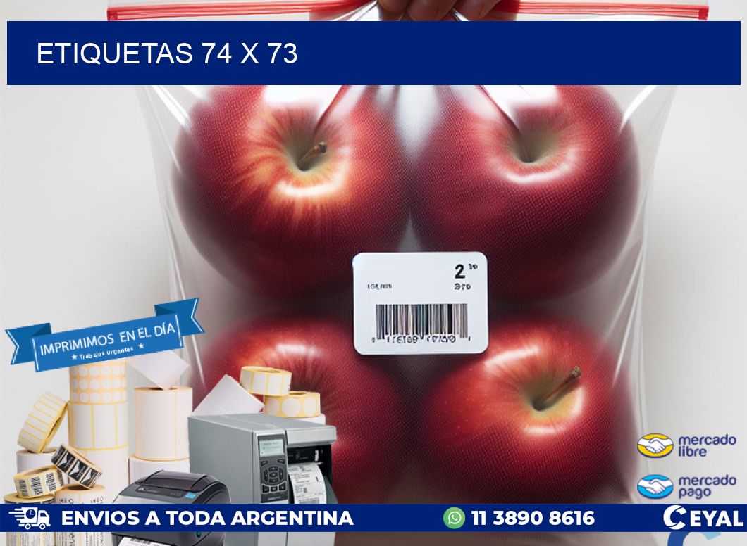 ETIQUETAS 74 x 73