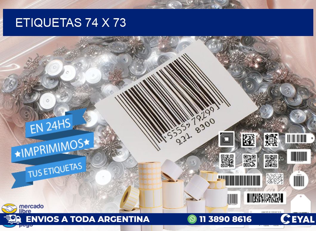 ETIQUETAS 74 x 73