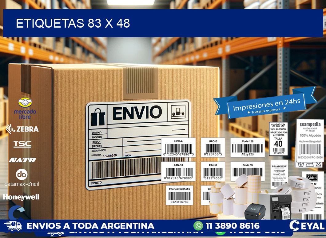 ETIQUETAS 83 x 48