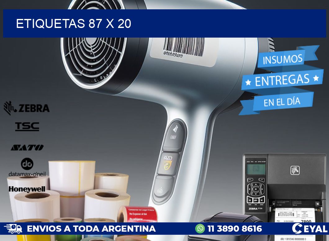ETIQUETAS 87 x 20