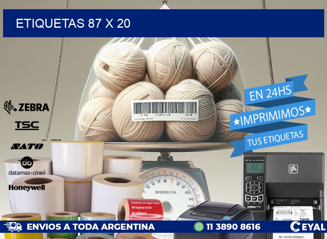 ETIQUETAS 87 x 20