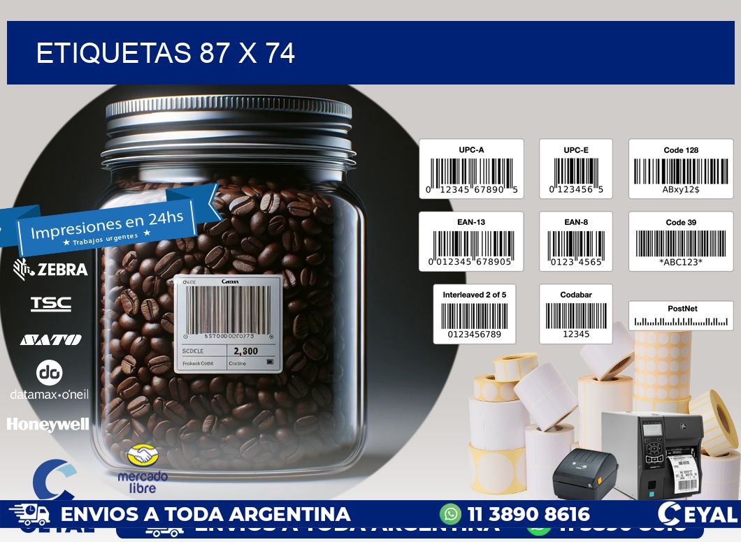 ETIQUETAS 87 x 74