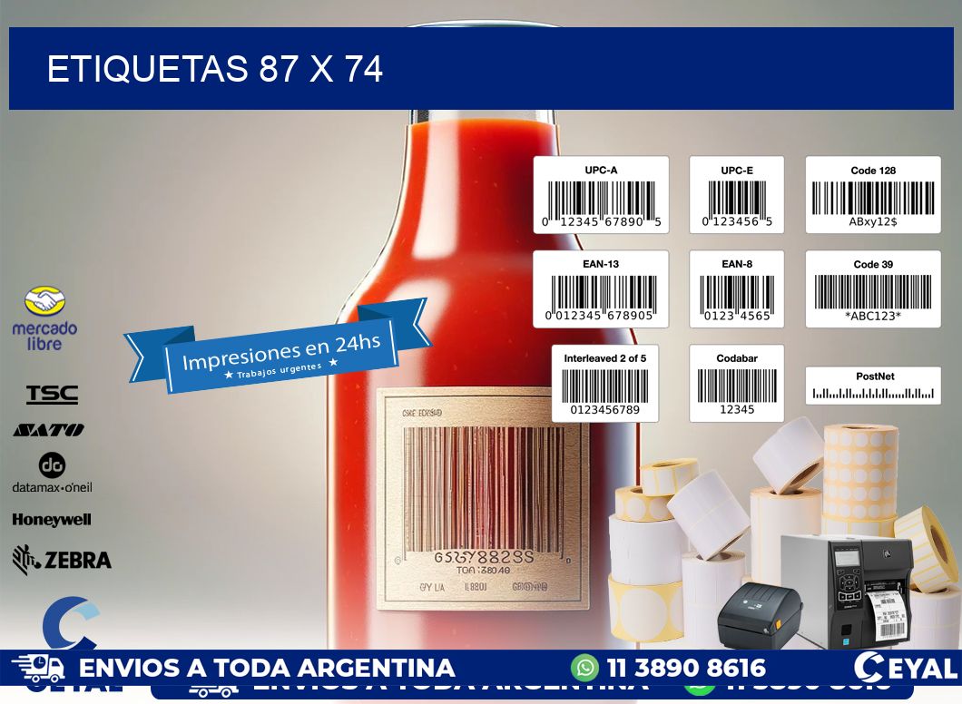 ETIQUETAS 87 x 74