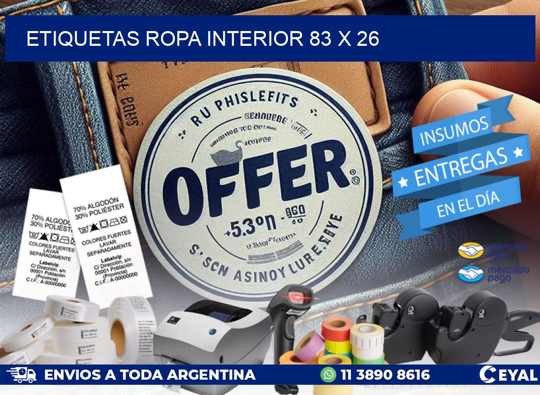 ETIQUETAS ROPA INTERIOR 83 x 26