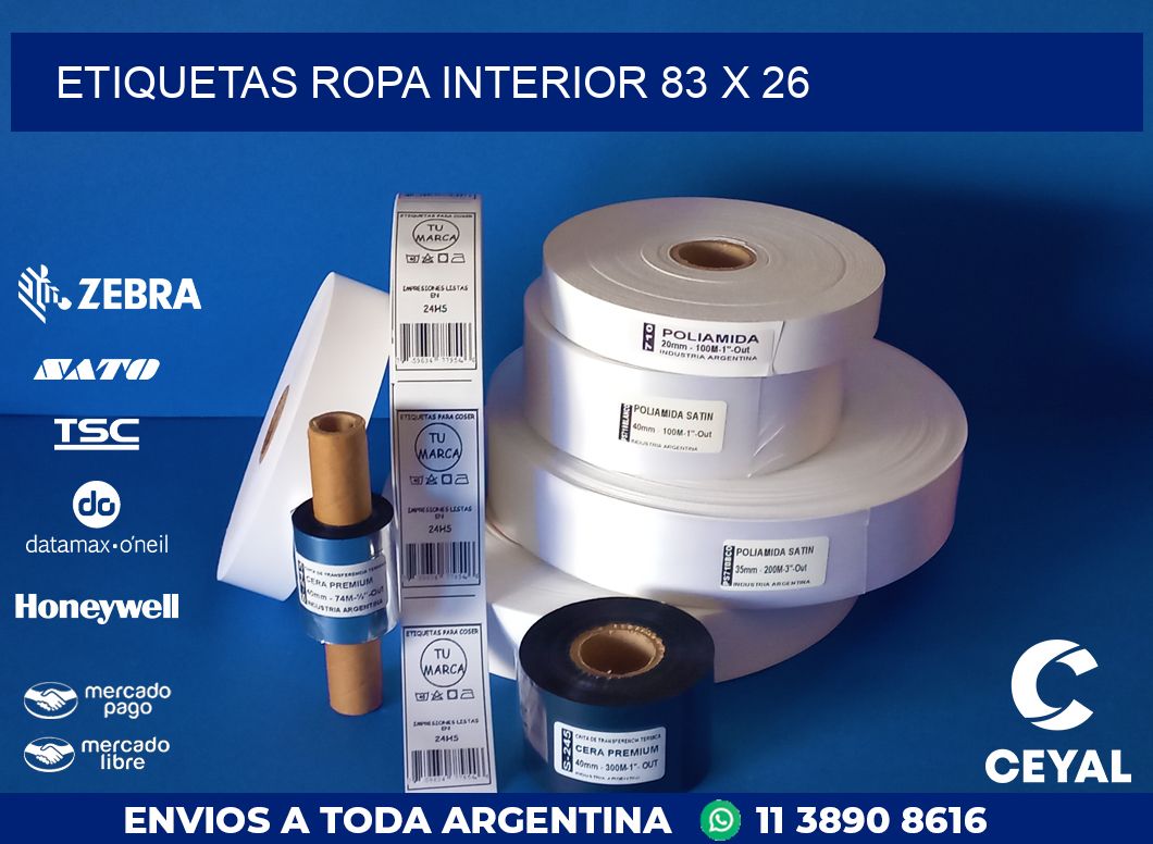 ETIQUETAS ROPA INTERIOR 83 x 26
