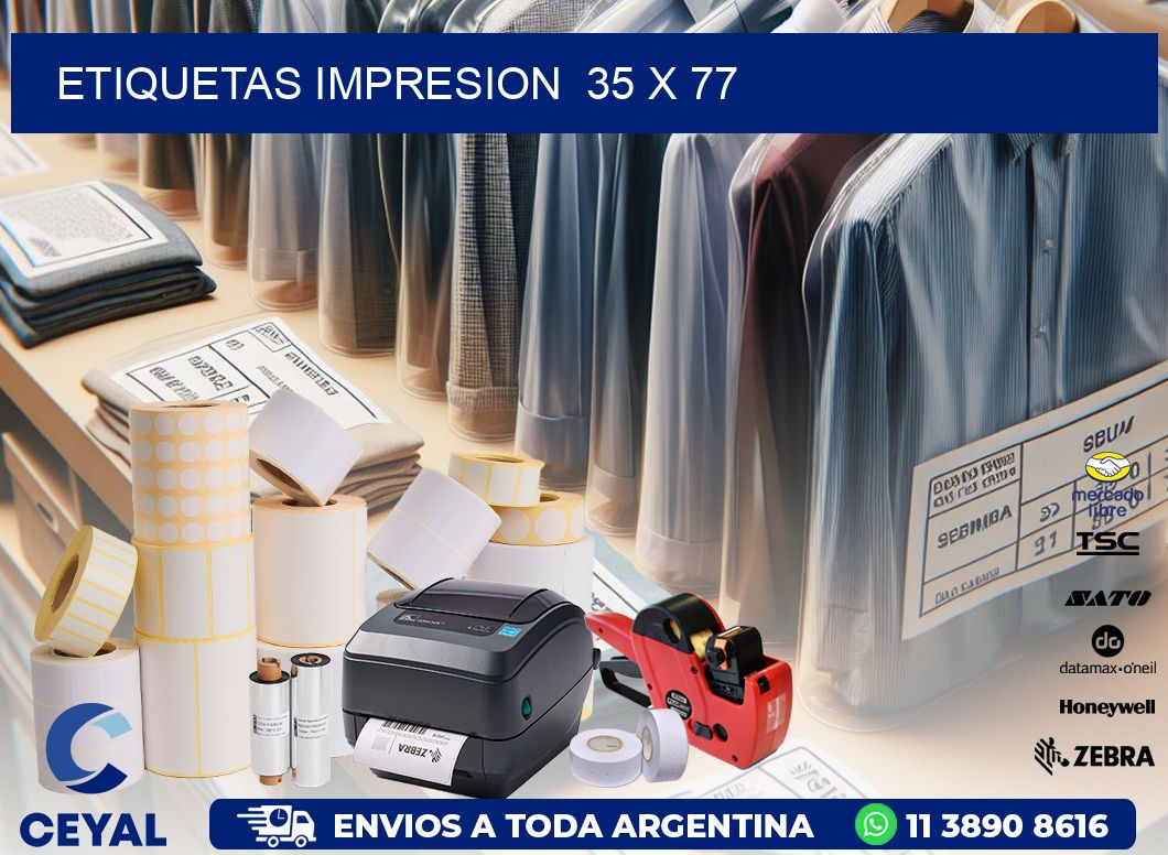 ETIQUETAS IMPRESION 35 x 77