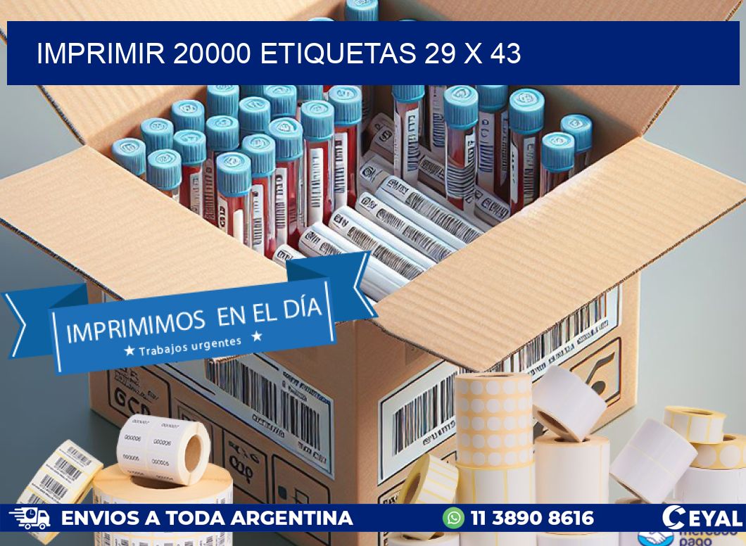 IMPRIMIR 20000 ETIQUETAS 29 x 43