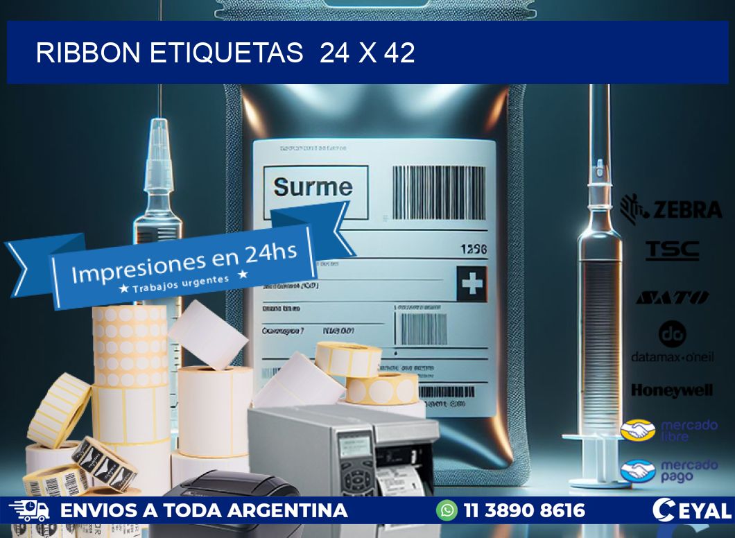 RIBBON ETIQUETAS  24 x 42