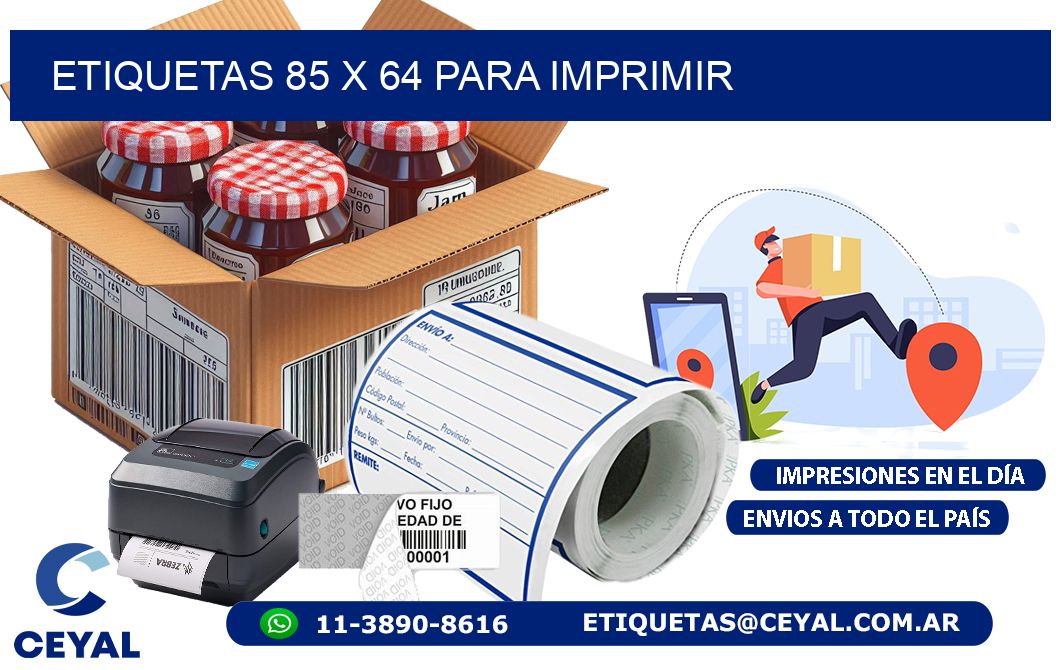 ETIQUETAS 85 x 64 PARA IMPRIMIR