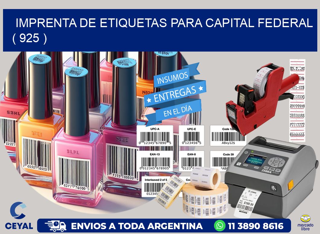 imprenta de etiquetas para capital federal ( 925 )