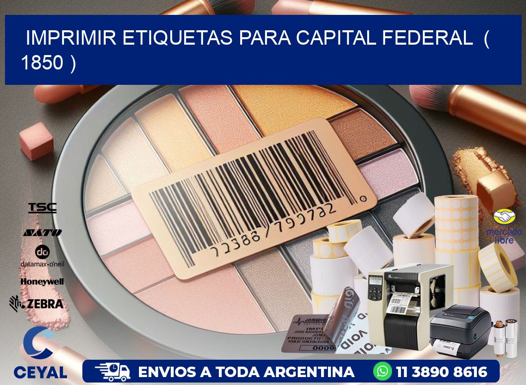imprimir etiquetas para capital federal ( 1850 )