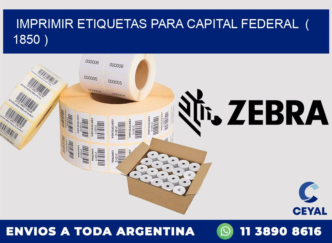 imprimir etiquetas para capital federal ( 1850 )