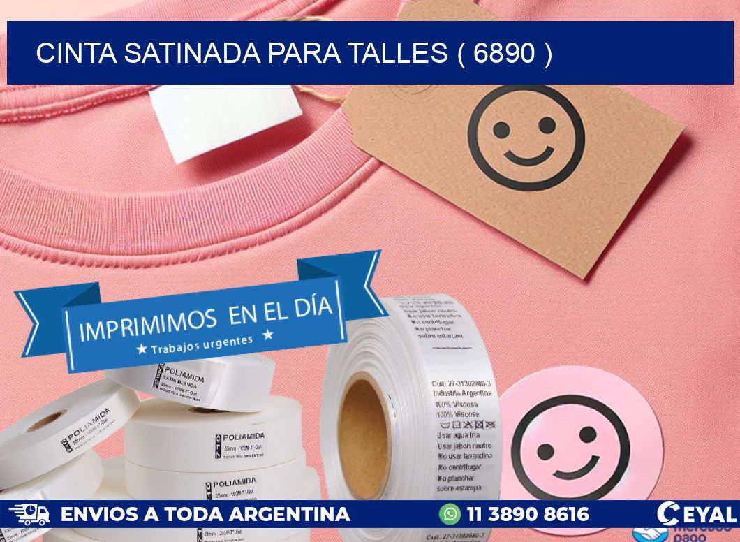 CINTA SATINADA PARA TALLES ( 6890 )