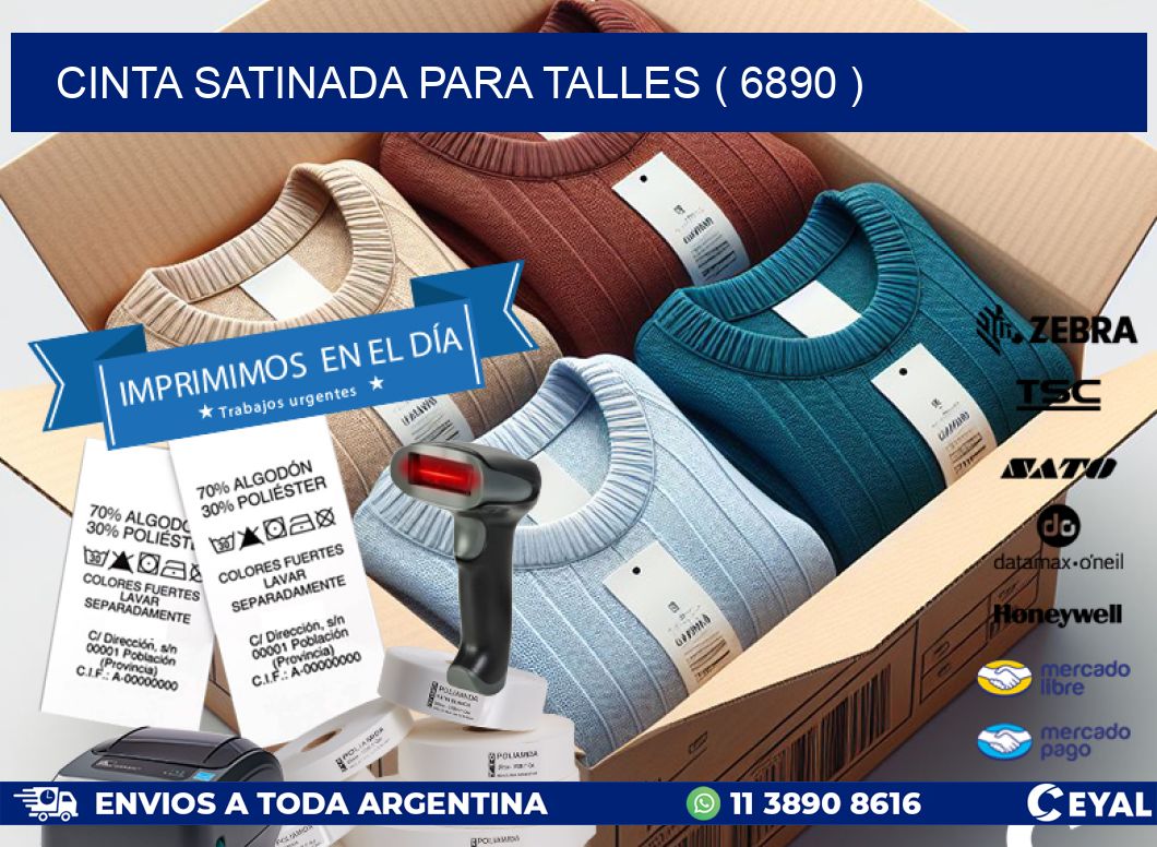 CINTA SATINADA PARA TALLES ( 6890 )