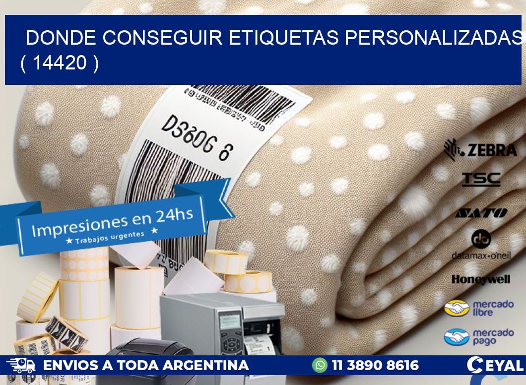 DONDE CONSEGUIR ETIQUETAS PERSONALIZADAS ( 14420 )