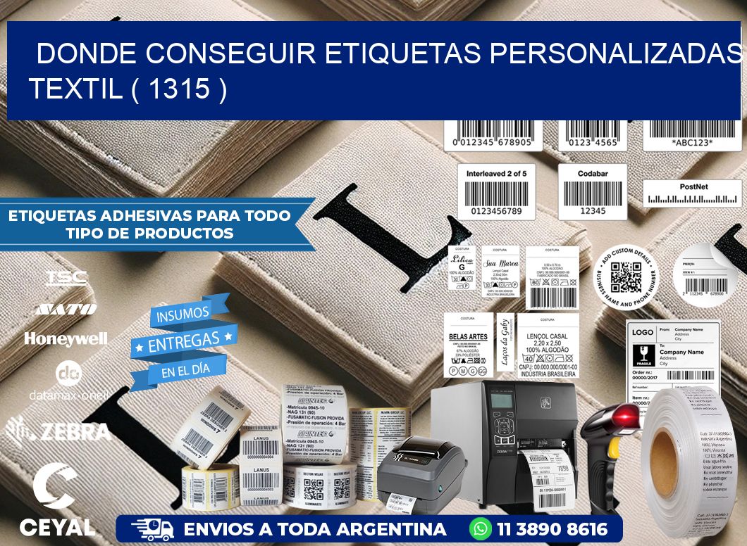 DONDE CONSEGUIR ETIQUETAS PERSONALIZADAS TEXTIL ( 1315 )