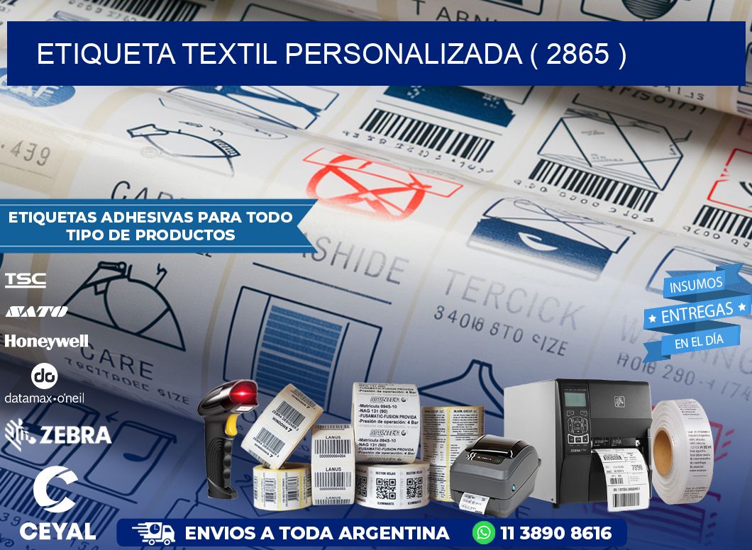 ETIQUETA TEXTIL PERSONALIZADA ( 2865 )