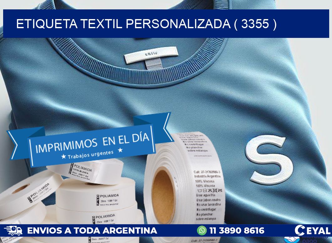 ETIQUETA TEXTIL PERSONALIZADA ( 3355 )