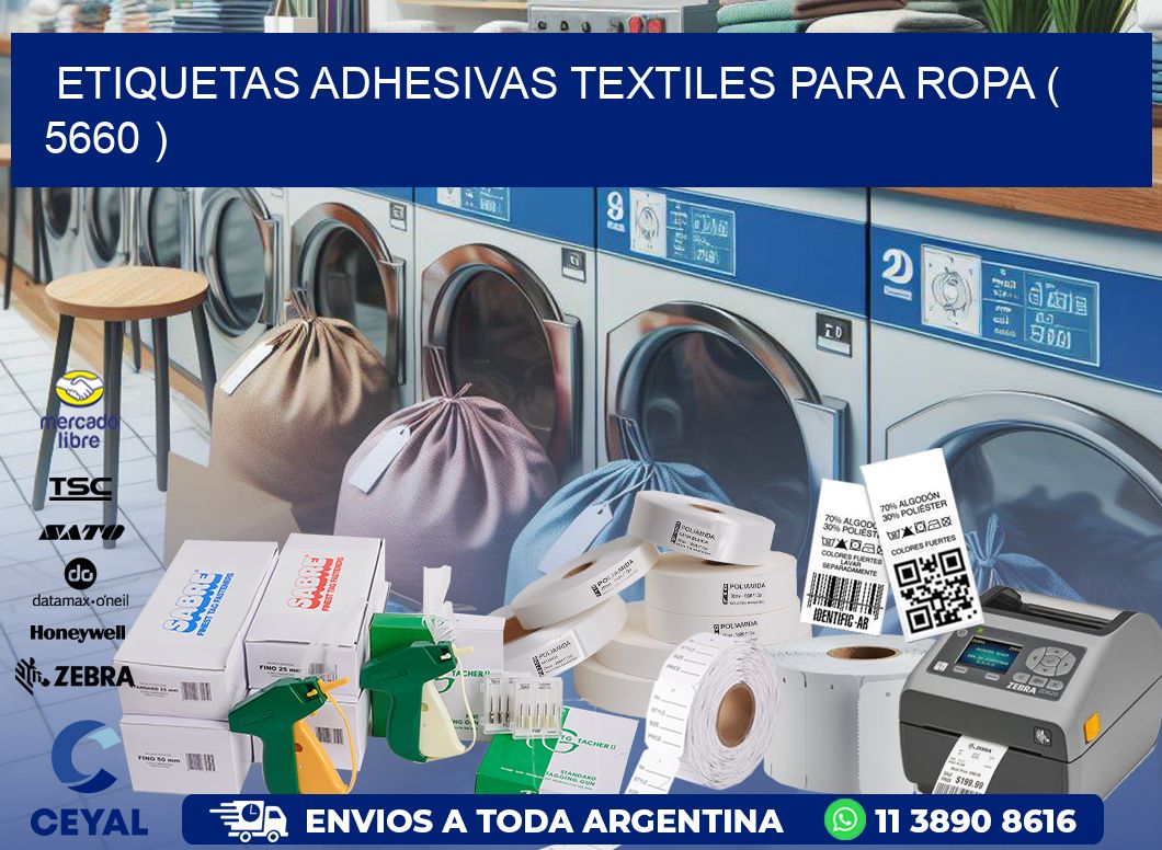 ETIQUETAS ADHESIVAS TEXTILES PARA ROPA ( 5660 )