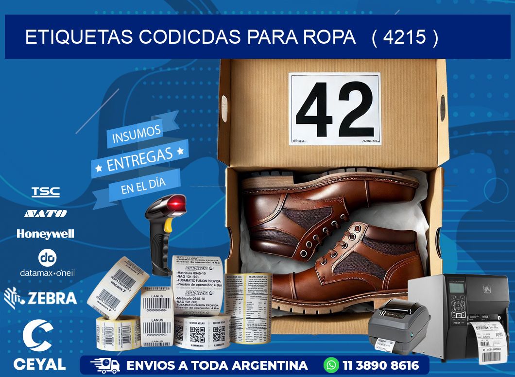 ETIQUETAS CODICDAS PARA ROPA ( 4215 )