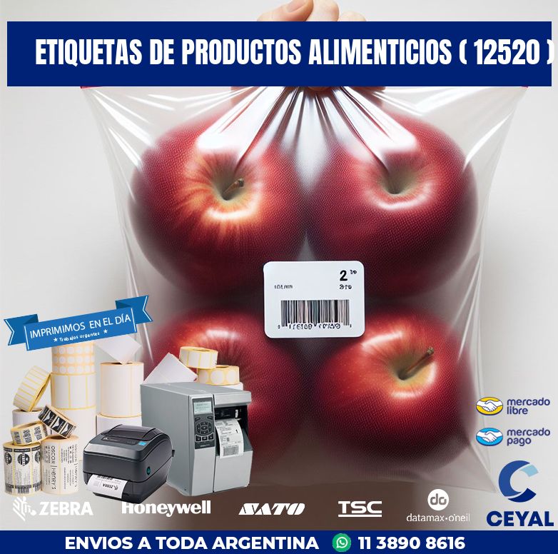 ETIQUETAS DE PRODUCTOS ALIMENTICIOS ( 12520 )