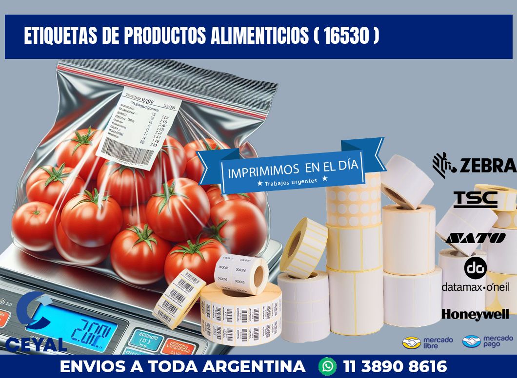 ETIQUETAS DE PRODUCTOS ALIMENTICIOS ( 16530 )