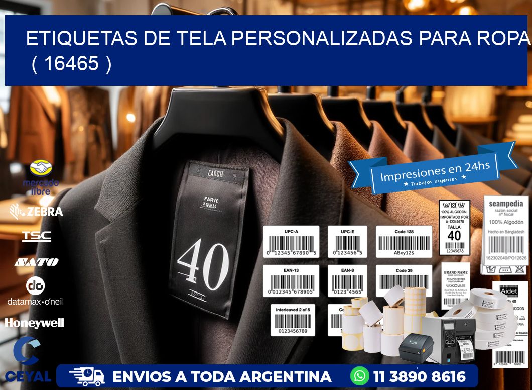 ETIQUETAS DE TELA PERSONALIZADAS PARA ROPA ( 16465 )
